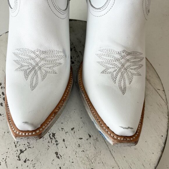 Lane MEGAN MORONEY Smokeshow Womens Cowboy Boots 9 White Western Cowgirl Tall - Picture 8 of 16